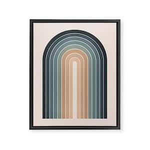 Gradient Arch XXVIII by Colour Poems Framed Art Canvas Abstract Wall Art 30 in. x 24 in.