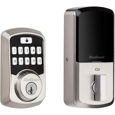 Aura Satin Nickel Single Cylinder Electronic Bluetooth Keypad Smart Lock Dead...