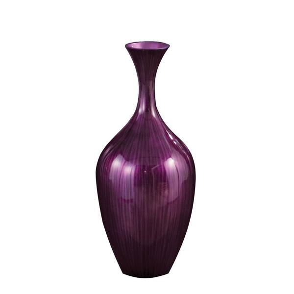 Unbranded Amethyst Lacquered Wood Decorative Vase I