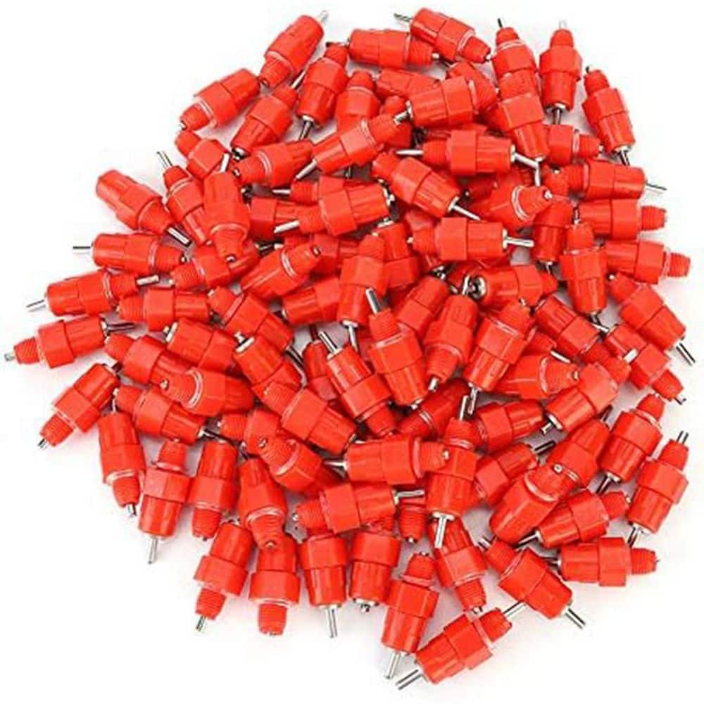 100-Piece Automatic Chicken Drinker Feeders 360° Water Nippler Poultry Waterer Tools for Chickens Ducks Birds price history on PriceWatchPro