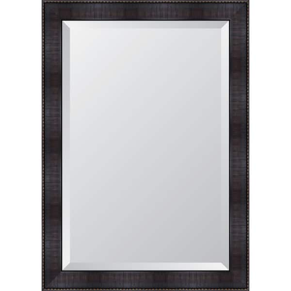 Melissa Van Hise Medium Rectangle Espresso Beveled Glass Classic Mirror ...