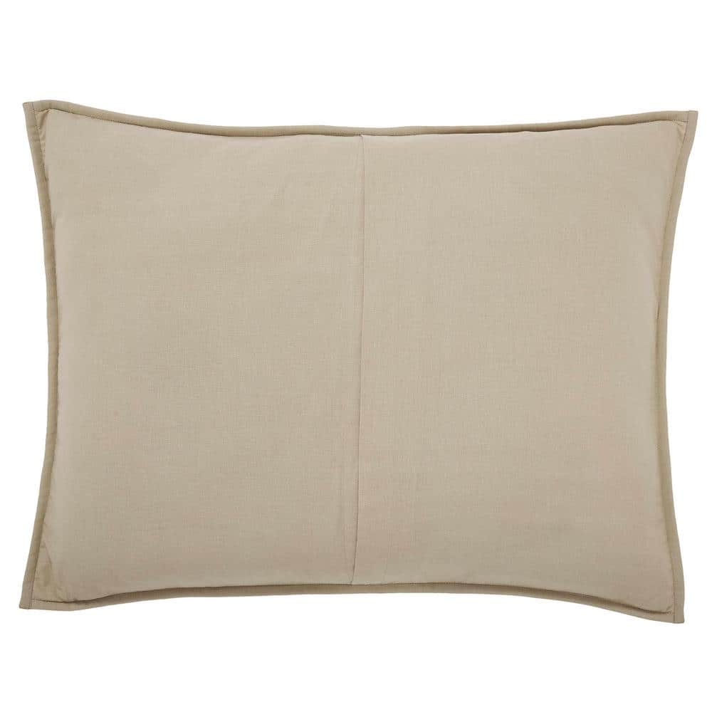 Navy and Khaki Checkered Cotton Standard Pillow Sham