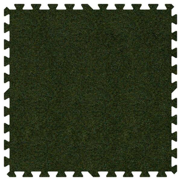 Groovy Mats Grass Green 24 in. x 24 in. Comfortable Carpet Mat (100 sq. ft. / Case)