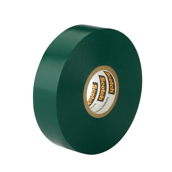3M Scotch® Vinyl Electrical Color Coding Tape 35-Green, 3/4 X 66' - Pkg  Qty 10