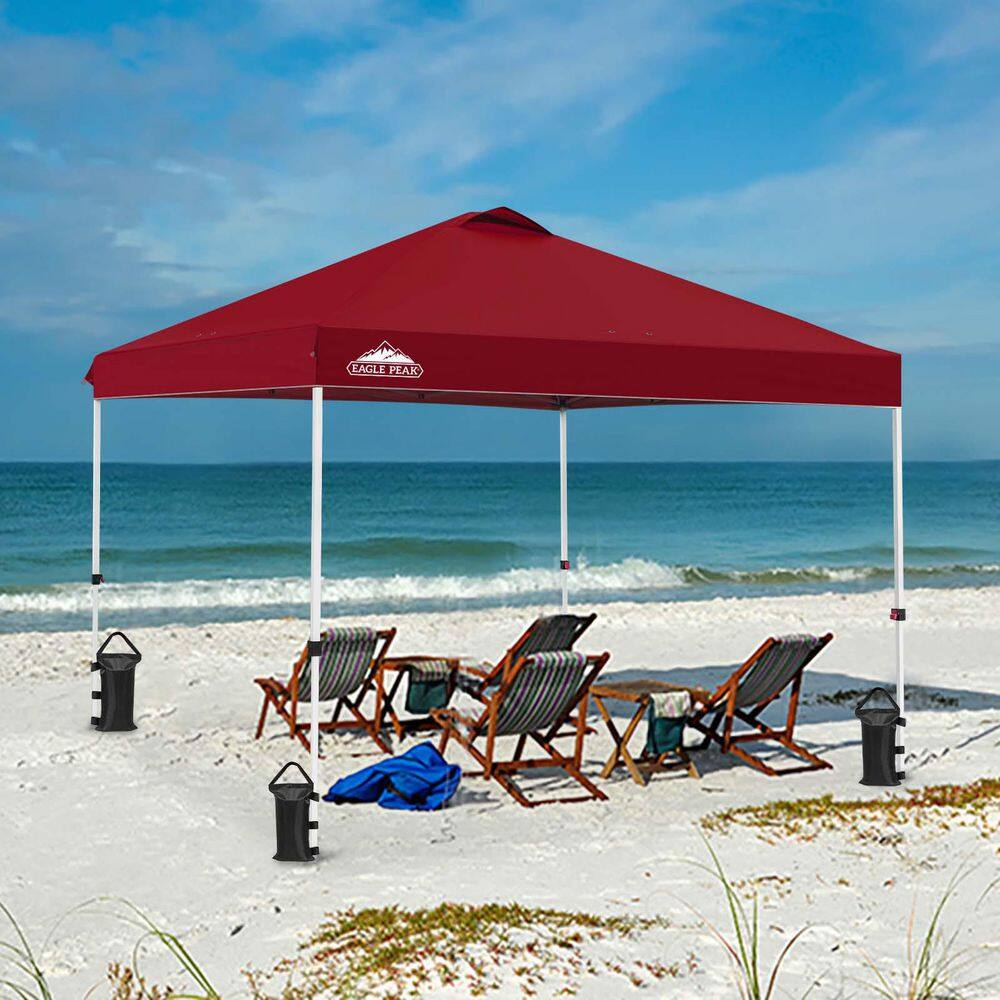 10 ft. x 10 ft. Pop Up Canopy Tent Instant Outdoor Canopy with 4-Sand Bags price history on PriceWatchPro