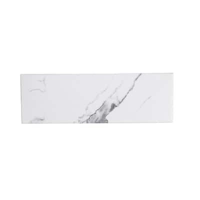 Spring Park White 4 in. x 12 in. Matte Porcelain Wall and Floor Tile (13.56 sq. ft./Case)