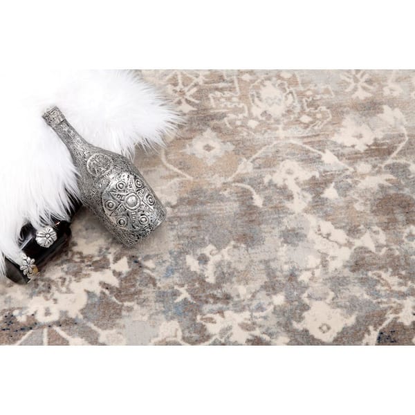 Havana 2' x 2' (Exact Size: 2'3" x 2') Abstract Indoor Doormat Rug, Blue Navy, Contemporary