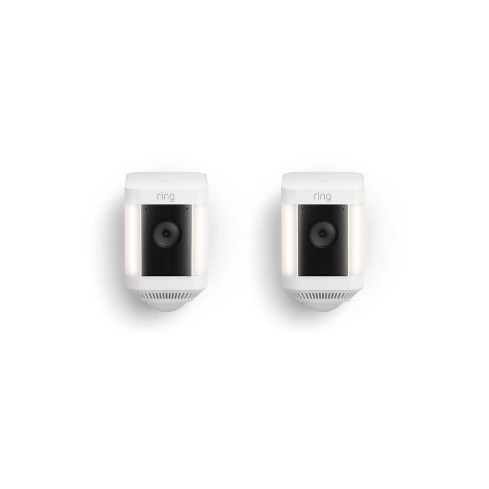 Ring Spotlight Cam Plus, Battery - Smart Security Video Camera with LED  Lights, 2-Way Talk, Color Night Vision, White, 2-Pack B0B7QMF9T5 - The Home  