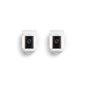 Spotlight Cam Plus, Battery - Smart Security Video Camera with LED Lights, 2-Way Talk, Color Night Vision, White, 2-Pack
