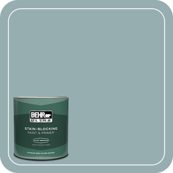 BEHR ULTRA 1 qt. #ICC-66 Quiet Moment Extra Durable Semi-Gloss Enamel Interior Paint & Primer