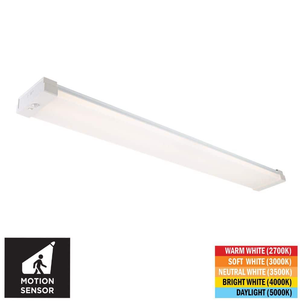 4 ft. 55-Watt LED White Motion Shop Light, 4200 Lumens, Selectable CCT 2700K-5000K, Garage Workshop Basement price history on PriceWatchPro