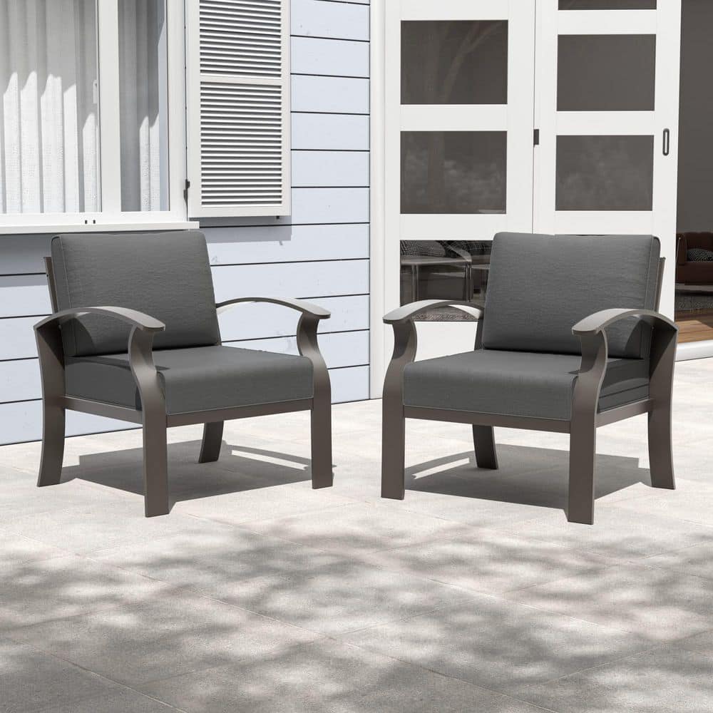 2 Aluminum Single Patio Couch with Grey Cushions price history on PriceWatchPro