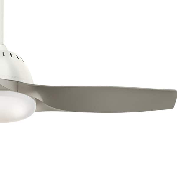 Casablanca - Wisp 44 in. Fresh White Indoor Ceiling Fan with LED Light Kit and Handheld Remote