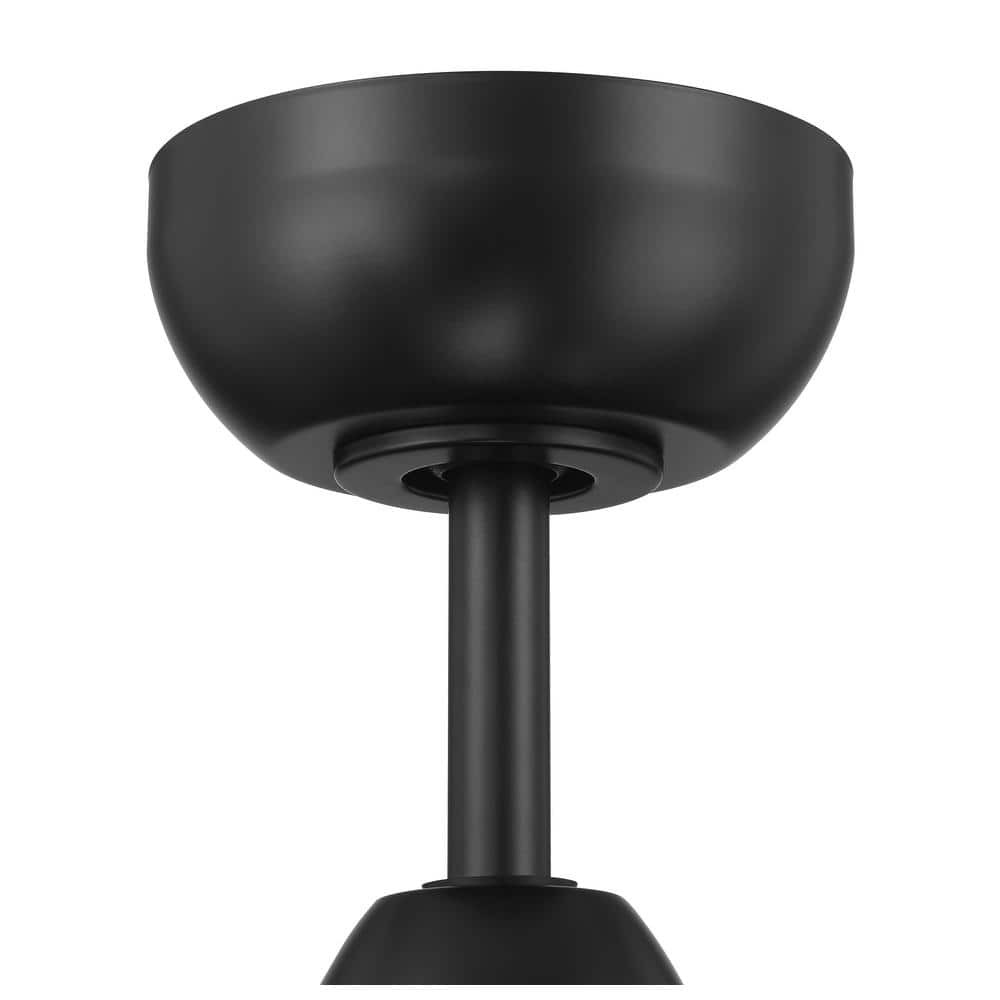 Flat Black and Pecan 52'' Ceiling Fan with Rattan Shade