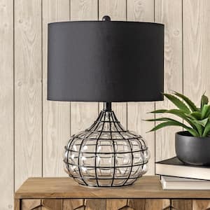 Newburgh 20 in. Black Contemporary Table Lamp with Shade