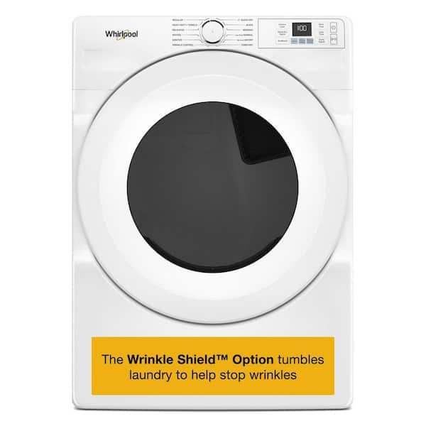 7.4 Cu. Ft. vented Front Load Gas Dryer in White with Quick Dry Cycle