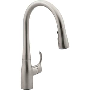 Simplice Single-Handle Pull-Down Sprayer Kitchen Faucet in Vibrant Stainless with DockNetik and Sweep Spray