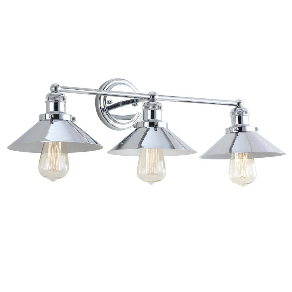 July 26.5" Chrome 3-Light Metal Vanity Light