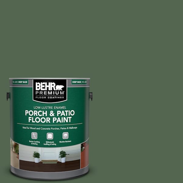 BEHR PREMIUM 1 gal. #S410-7 Equestrian Green Low-Lustre Enamel Interior/Exterior Porch and Patio Floor Paint
