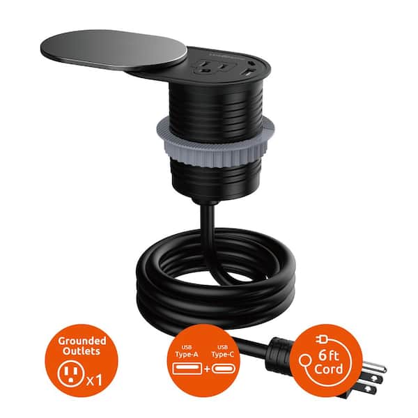 【ボクくん様用】PROFANE OMEN / Disconnected EP Link2Home 1-Power-Outlet Space Saver Grommet Socket USB A/C Port