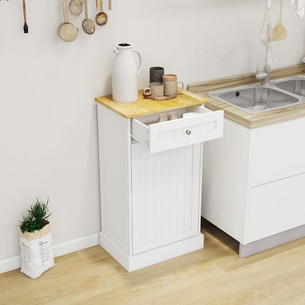 Tileon One Drawers and One-Compartment Tilt-Out Trash Cabinet Kitchen Trash Cabinet, Pantry Organizer