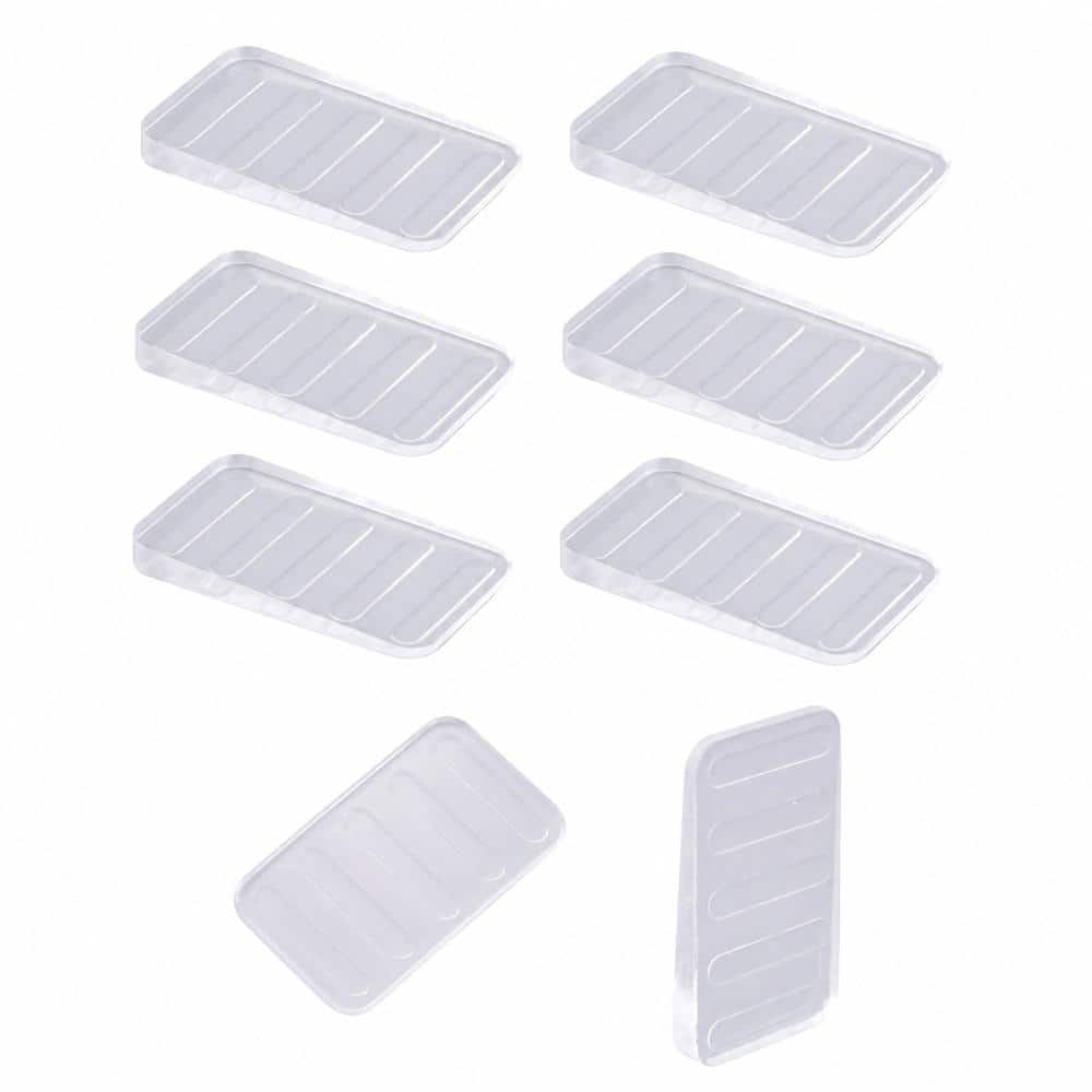 Flexible Plastic Furniture Leveling Shims 1.97 in Clear Adjustable Wedge Shims 8-Pack Shims