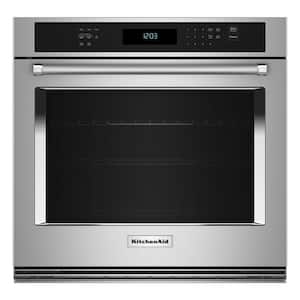 27 in. Single Electric Wall Oven with Convection Self-Cleaning in Stainless Steel