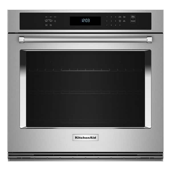 KitchenAid 27 in. Single Electric Wall Oven with Convection Self-Cleaning in Stainless Steel