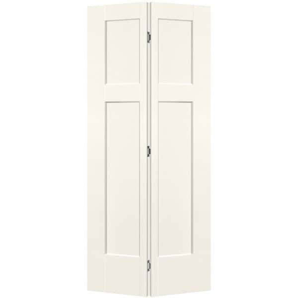 Masonite 36 in. x 80 in. 3-Panel Winslow Hollow Core Ivory Keys Molded Composite Bi-Fold Door