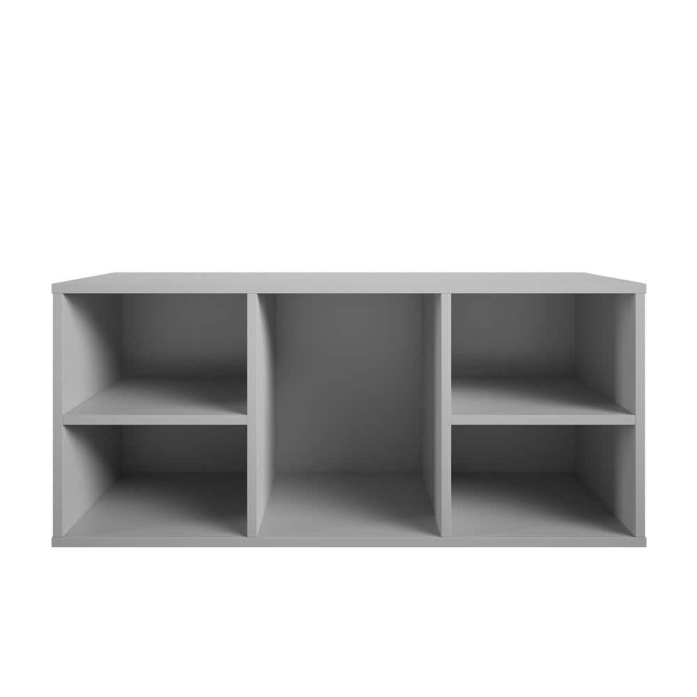 Lauren Kids Dove Gray Storage Bench with 5 Cubbies