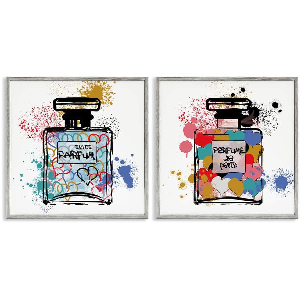 Urban Splatter Perfumes by Carol Robinson 2-Pieces Gray Framed Abstract Giclee Art Print 12 in. x 12 in. price history on PriceWatchPro