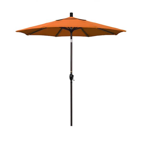 California Umbrella 7-1/2 ft. Aluminum Push Tilt Patio Market Umbrella in Tuscan Pacifica