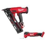 M18 FUEL 18-Volt Lithium-Ion Brushless Cordless Gen II 15-Gauge Angled Nailer with FUEL Brushless Multi-Tool