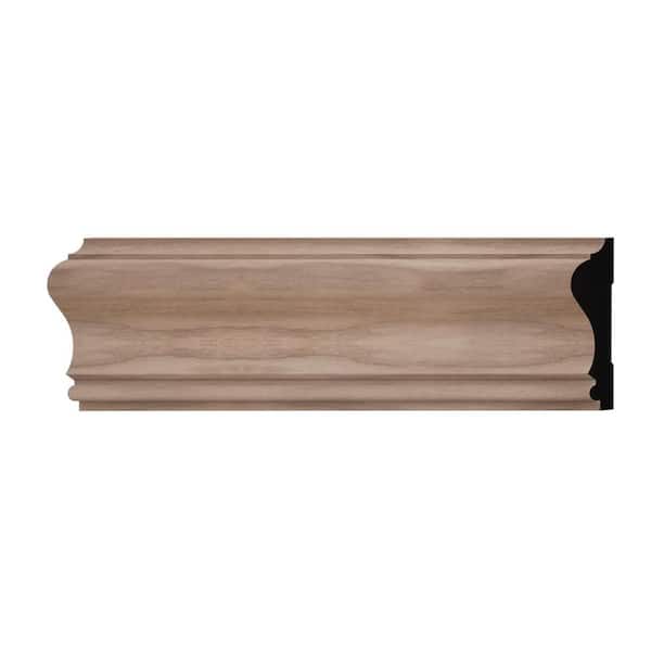 Ekena Millwork WM390 0.69 in. D x 2.63 in. W x 6 in. L Wood (Walnut) Chair Rail Sample