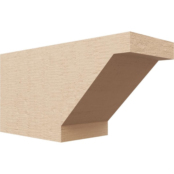 Ekena Millwork 6-in. x 8-in. x 16-in. Burlington Woodgrain, Primed Tan Timberthane Polyurethane Rafter Tail Brace