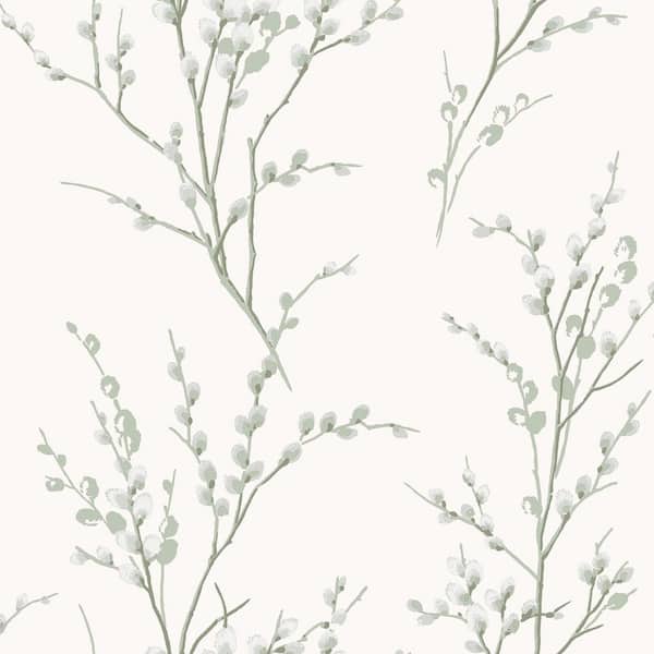 Laura Ashley Pussy Willow Sage Green Wallpaper
