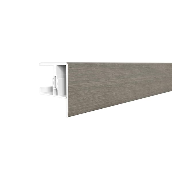 Alusions 2.31 in. x 2 in. x 8 ft. Roman Antique Composite Aluminum F Trim Kit for 1 in. Board