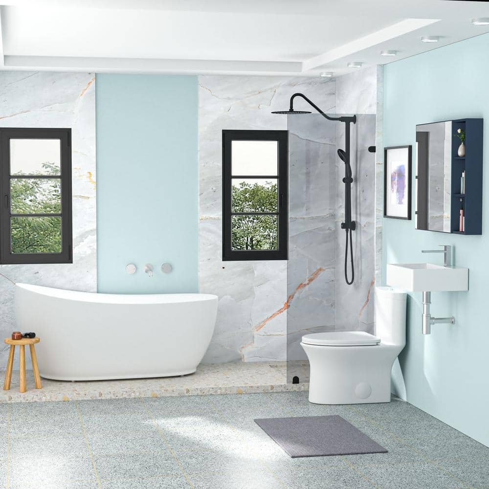 20.8" White Ceramic Rectangular Wall-Mounted Bathroom Sink