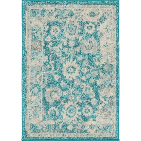 Penrose Krystle Turquoise 2 ft. 2 in. x 3 ft. Area Rug