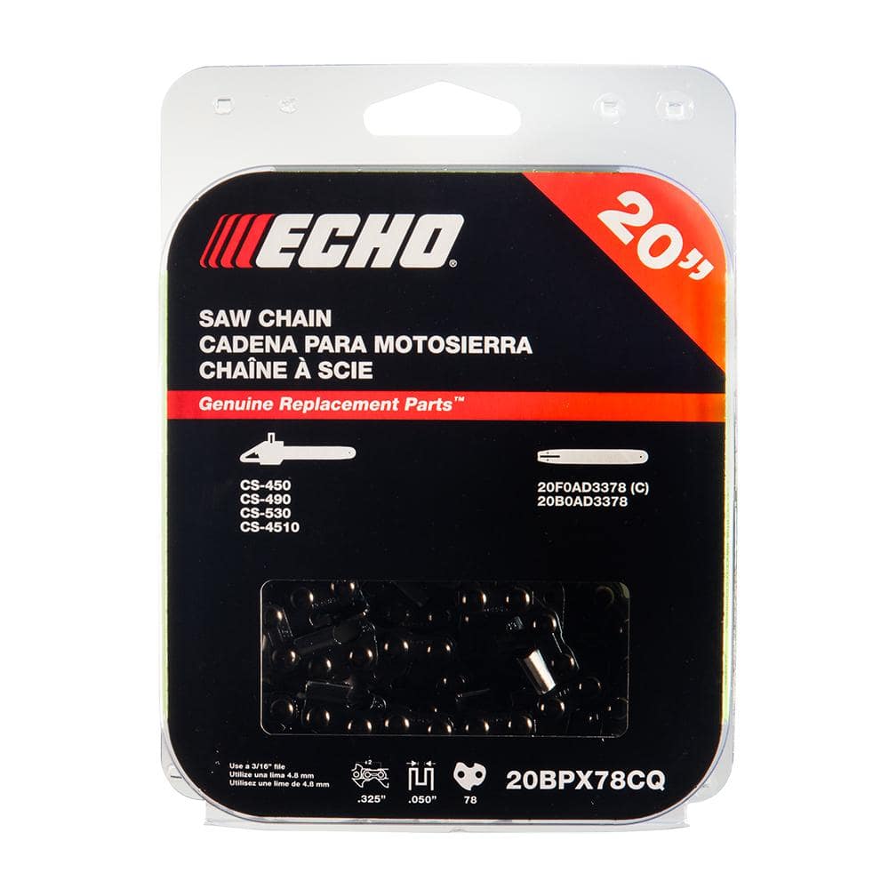 ECHO Y78 20 in. Small Chisel Chainsaw Chain - 78 Link 20BPX78CQ - The Home  Depot