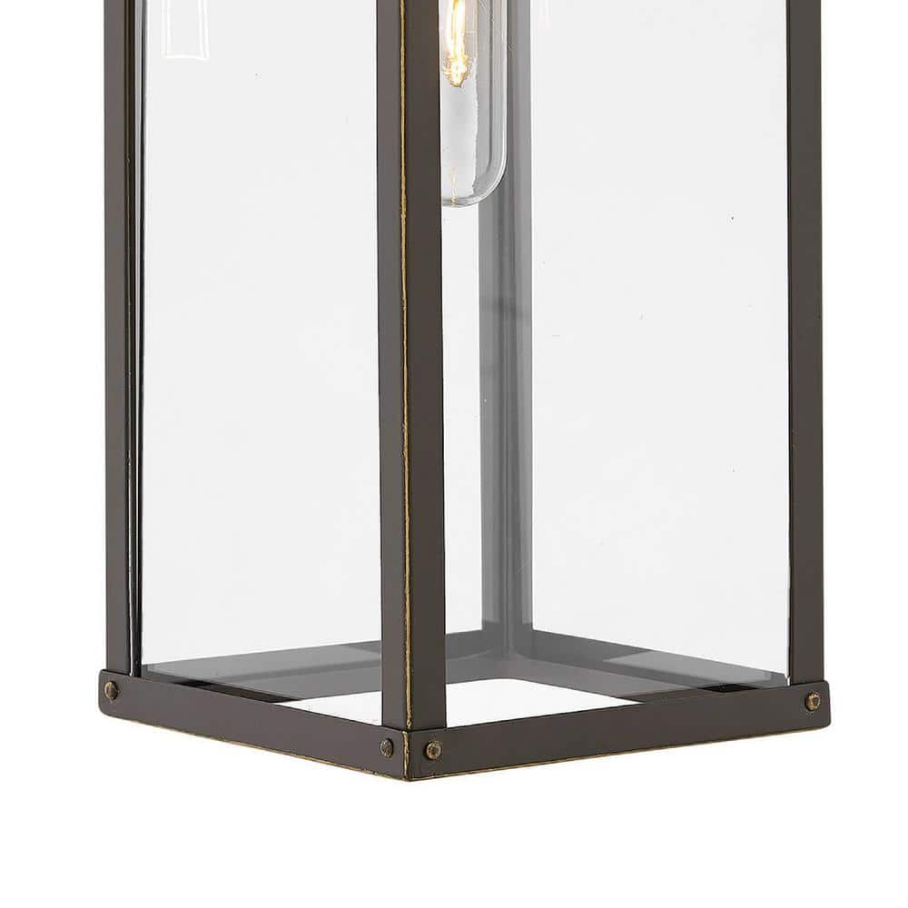 Oil Rubbed Bronze Outdoor Wall Lantern with Clear Glass