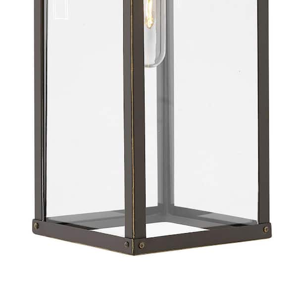 HINKLEY - Hinkley Porter Medium Outdoor Wall Mount Lantern, Oil Rubbed Bronze