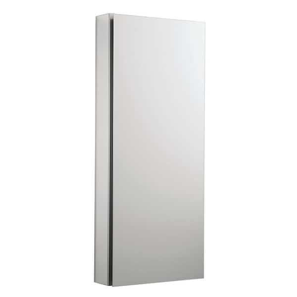 Catalan 15 in. W x 36 in. H Recessed or Surface Mount Medicine Cabinet in Satin Anodized Aluminum
