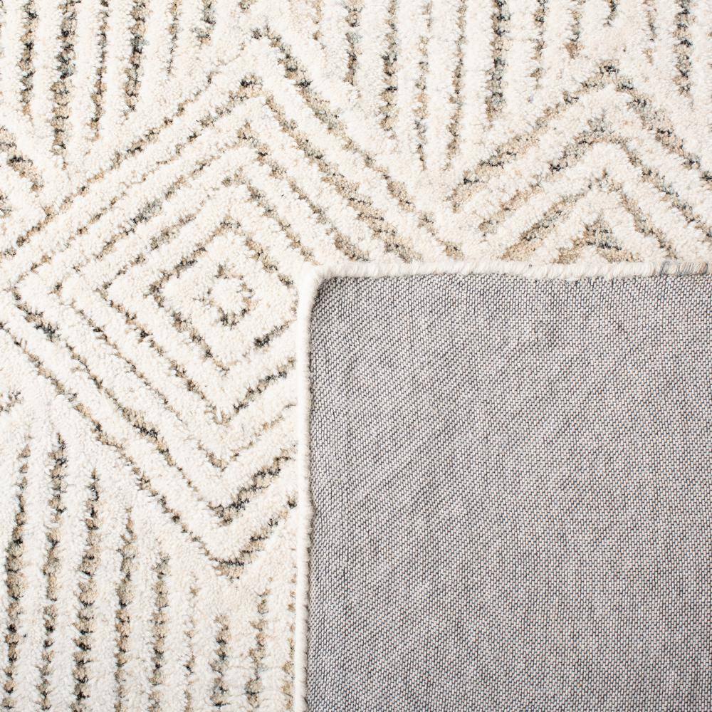 Beige and Ivory Hand-Tufted Wool Runner Rug