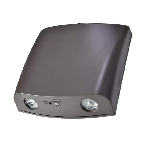 Atlite - Emergency Atlite 0.7W 2-Head Integrated LED Bronze Emergency Light w/ NiCad and Self-Diagnost
