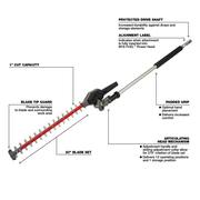 M18 FUEL 10 in. 18V Lithium-Ion Brushless Cordless Pole Saw Kit w/Hedger Attachment and 8.0Ah Battery (2-Tool)