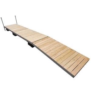 24 ft. Low Profile Floating Dock with Cedar Decking