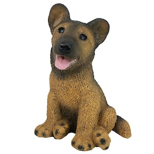 10.5 in. H German Shepherd Puppy Dog Statue