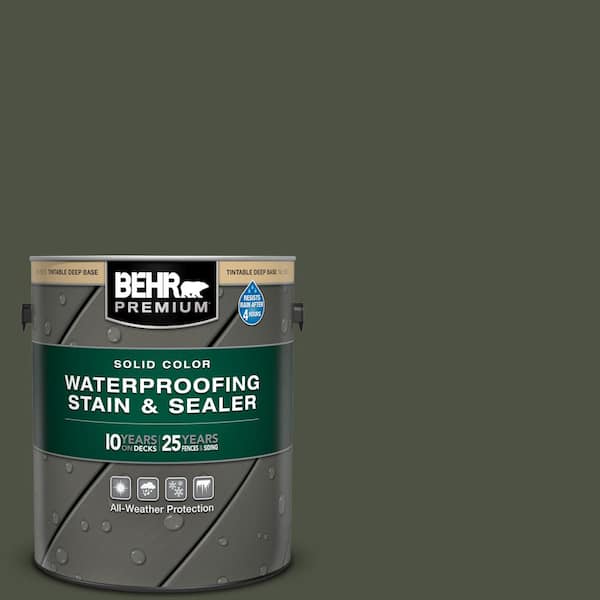 BEHR PREMIUM 1 gal. #SC-108 Forest Solid Color Waterproofing Exterior Wood Stain and Sealer