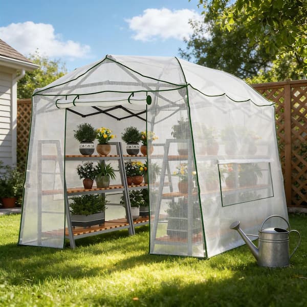 Yardsight 11 ft. W x 8.5 ft. D x 8 ft. H Walk-in Greenhouse